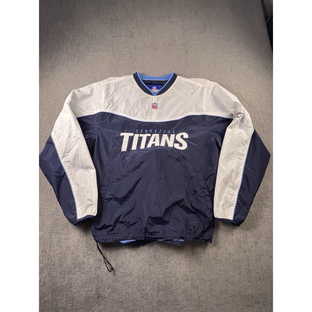Vtg Reebok Windbreaker NFL Tennessee Titans Men's M Embroidered Y2K On Field